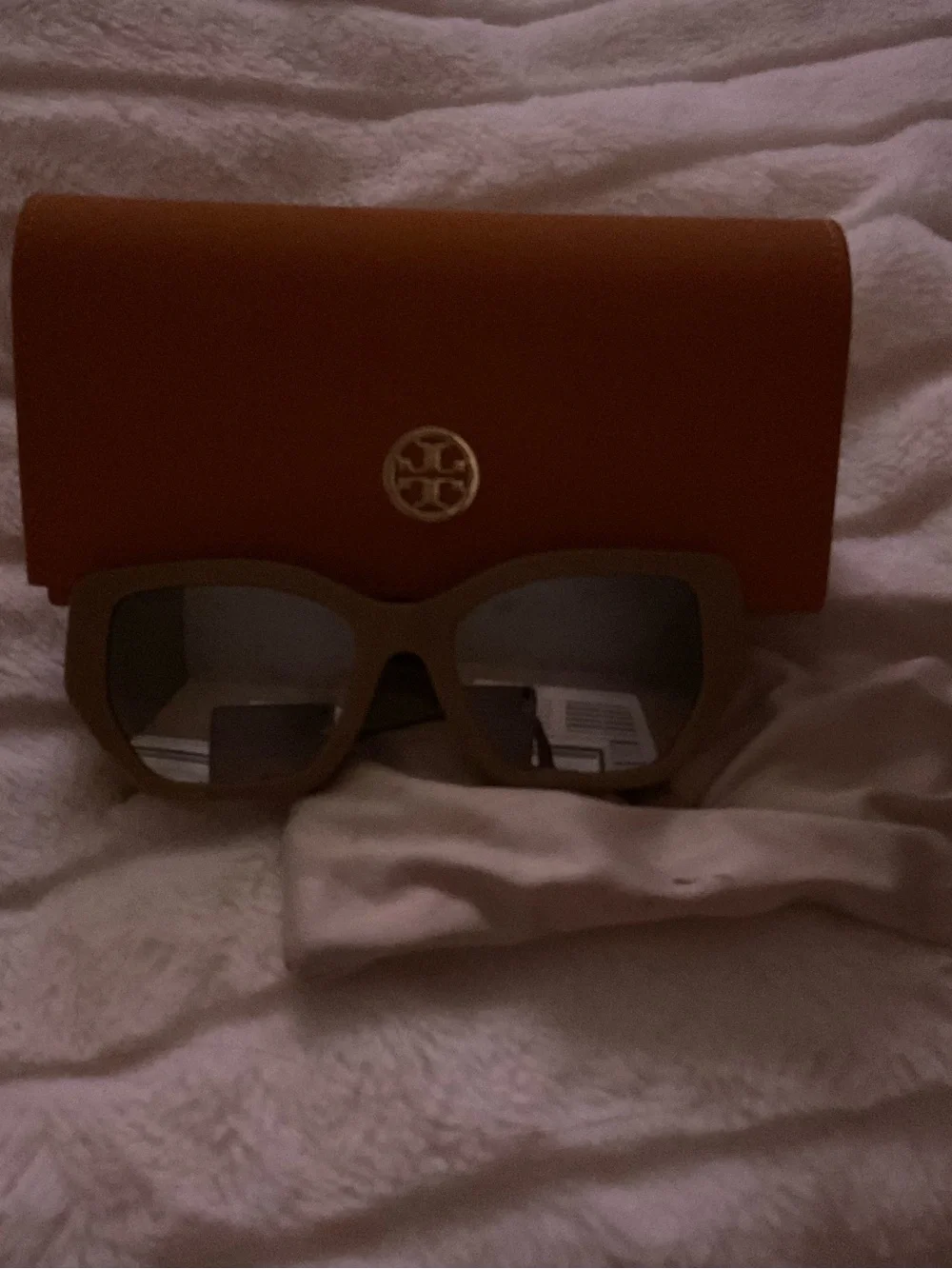 Tory Burch Quilted Logo Sunglasses in Olive
